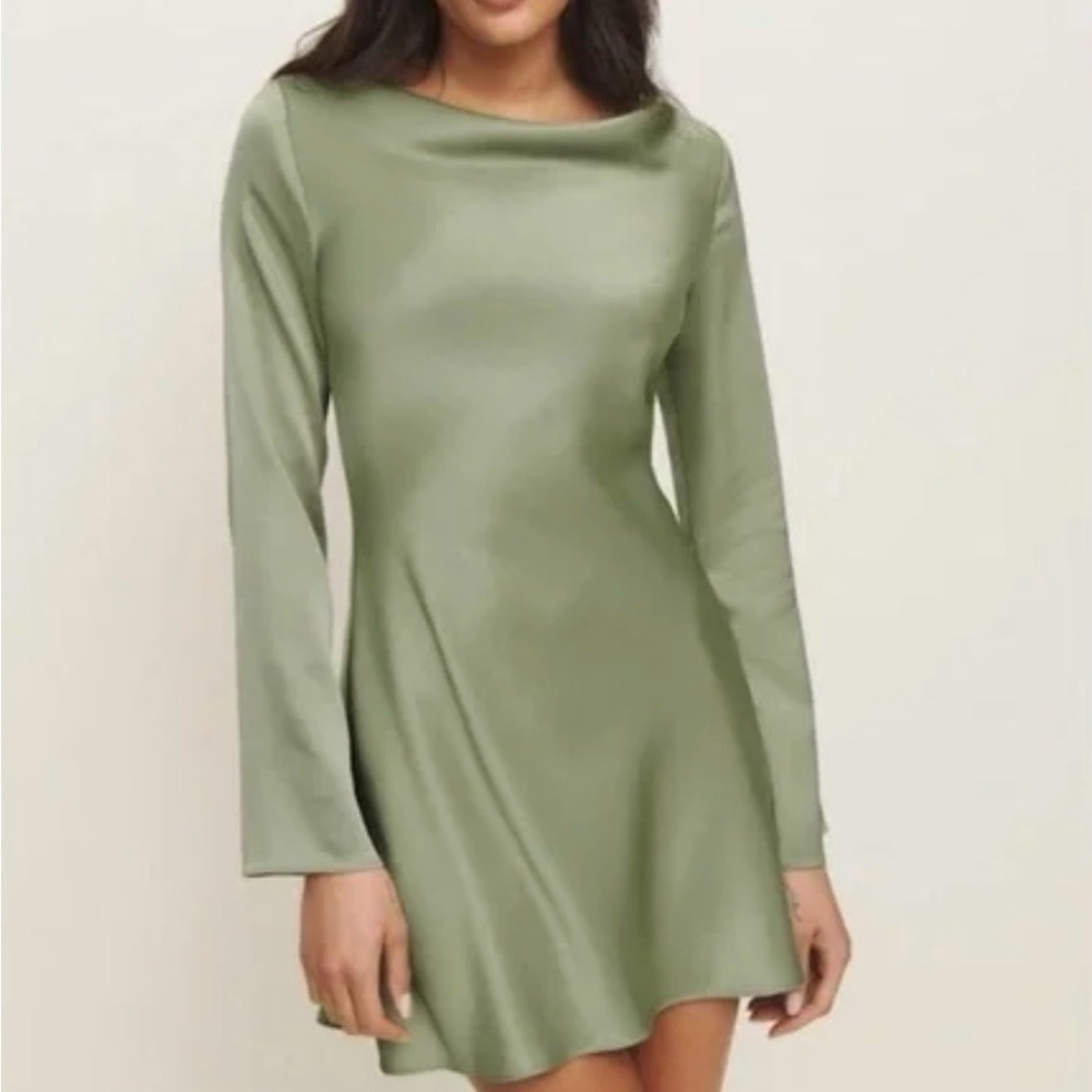 NWT Reformation Pike Satin Dress